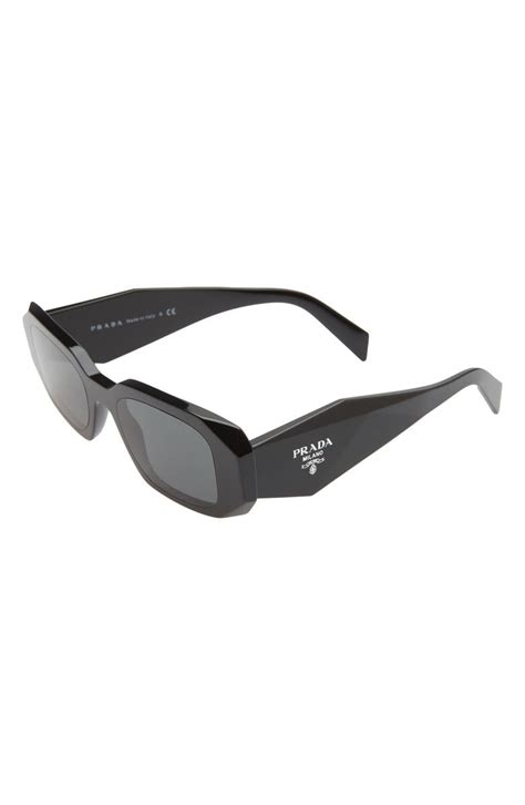 prada runway rectangle sunglasses|runway 49mm rectangular sunglasses.